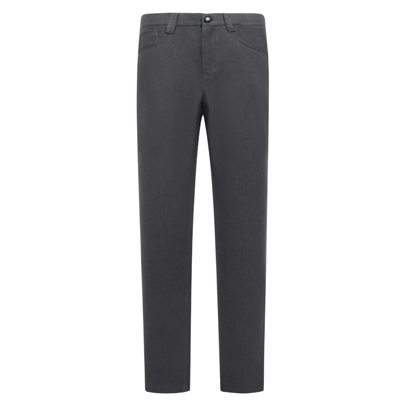 AB1238邦纳春秋厚度男式休闲裤 中腰修身商务休闲长裤 深灰色