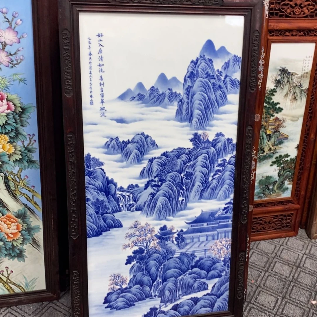 瓷1.2*36*4景德镇瓷板画柴窑烧制