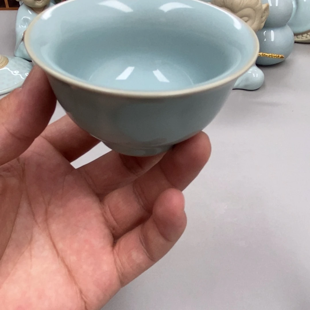 瓷牛***道天青色张君老师永乐杯