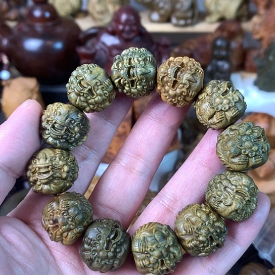 木绿檀木貔貅手串2.0