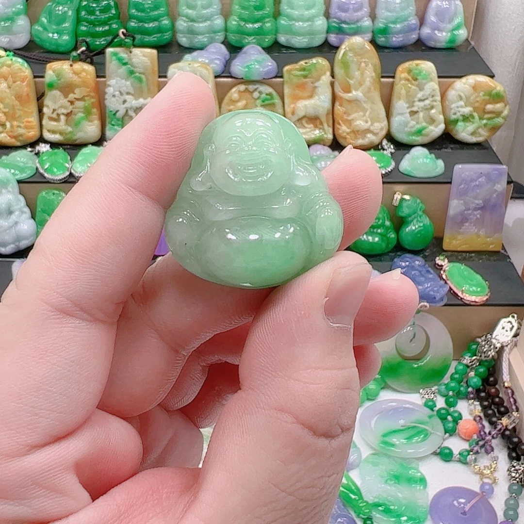 翡翠银S925镶嵌吊坠(赠链)