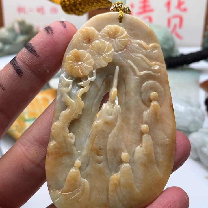 翡翠未镶嵌颈饰保真天然a货翡翠