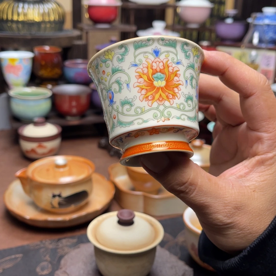 素铭品瓷釉下彩茶具