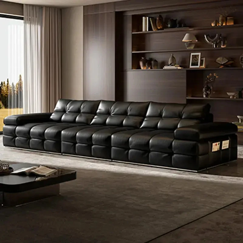 【越映】原创专利款—龙吟沙发   意式极简真皮沙发大小户型别墅豪宅