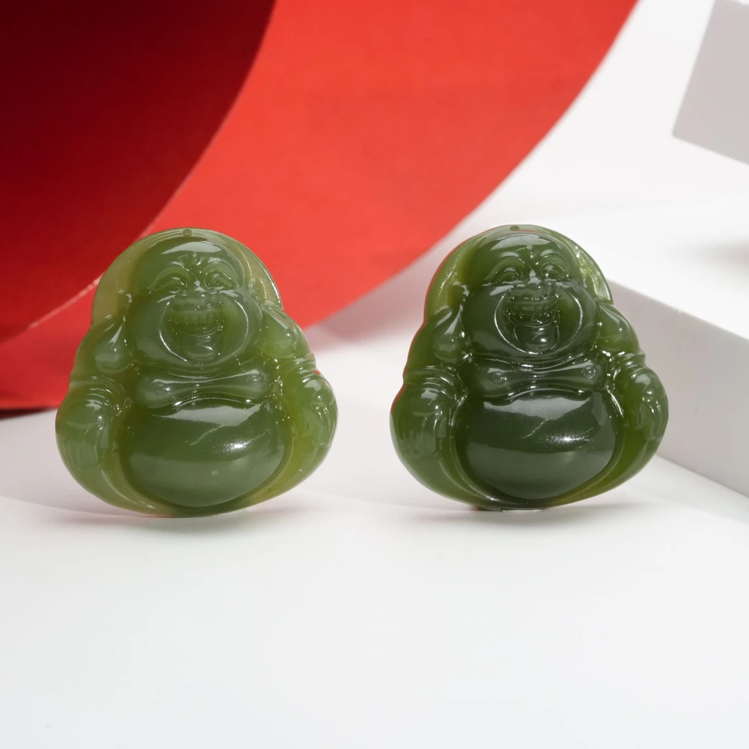 【小北严选】和田玉吊坠约34*34mm带绳【多样性发一件】-AH10X1074