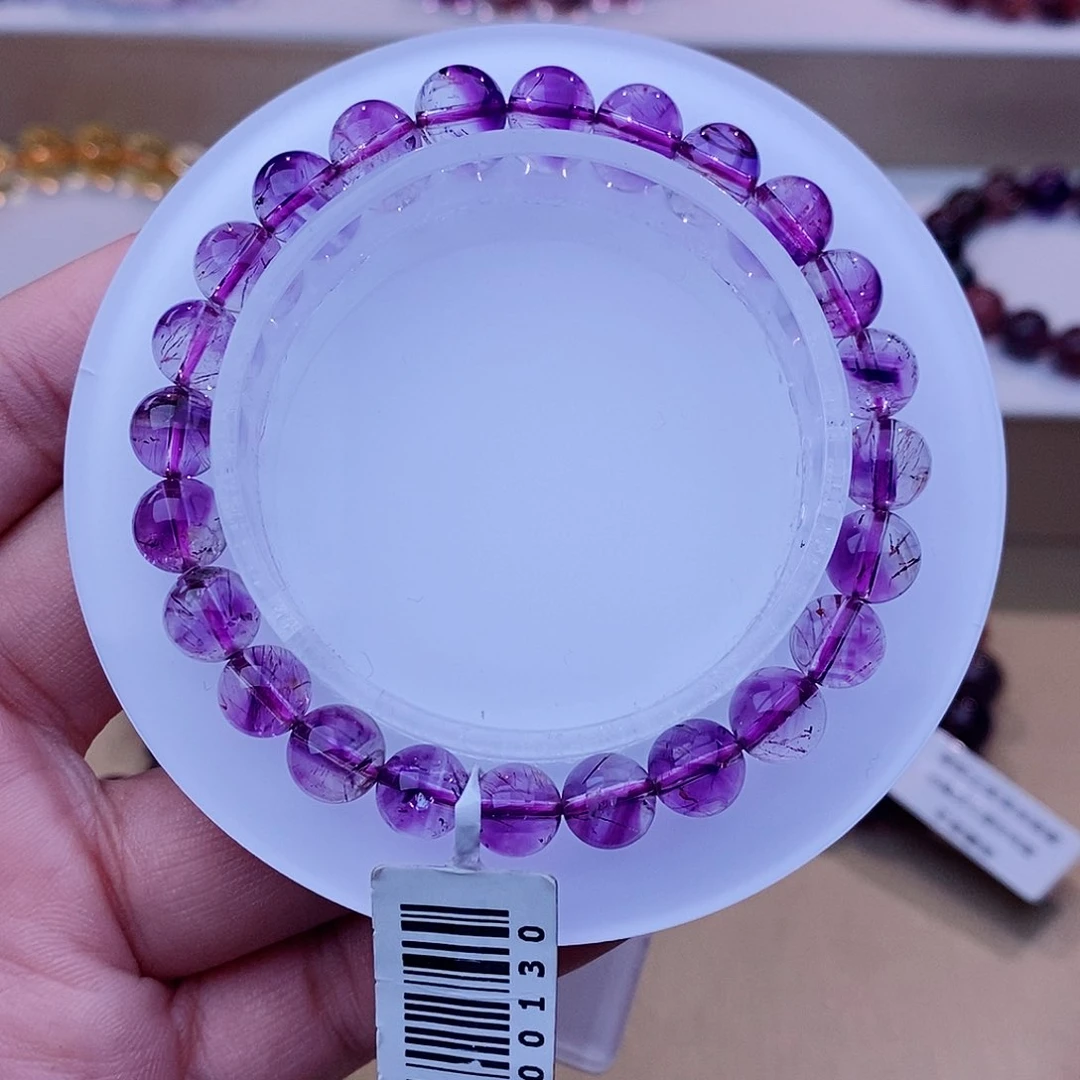 未镶嵌手链水晶紫超七7+m