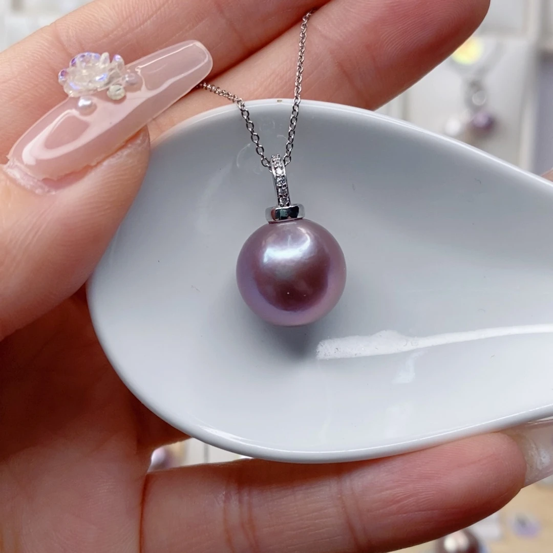淡水珍珠吊坠(赠链)银S925镶嵌