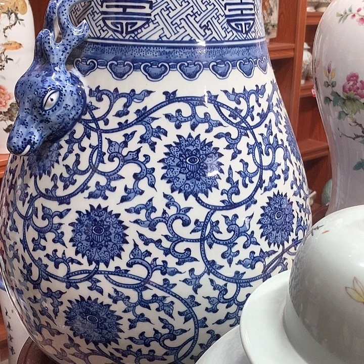 汇***堃景德镇陶瓷手工手绘花瓶摆件