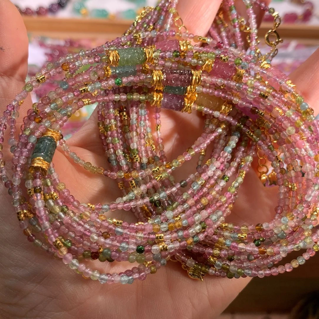 项链未镶嵌碧玺多样性发其一