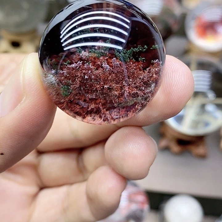 摆件未镶嵌水晶彩幽灵摆件球
