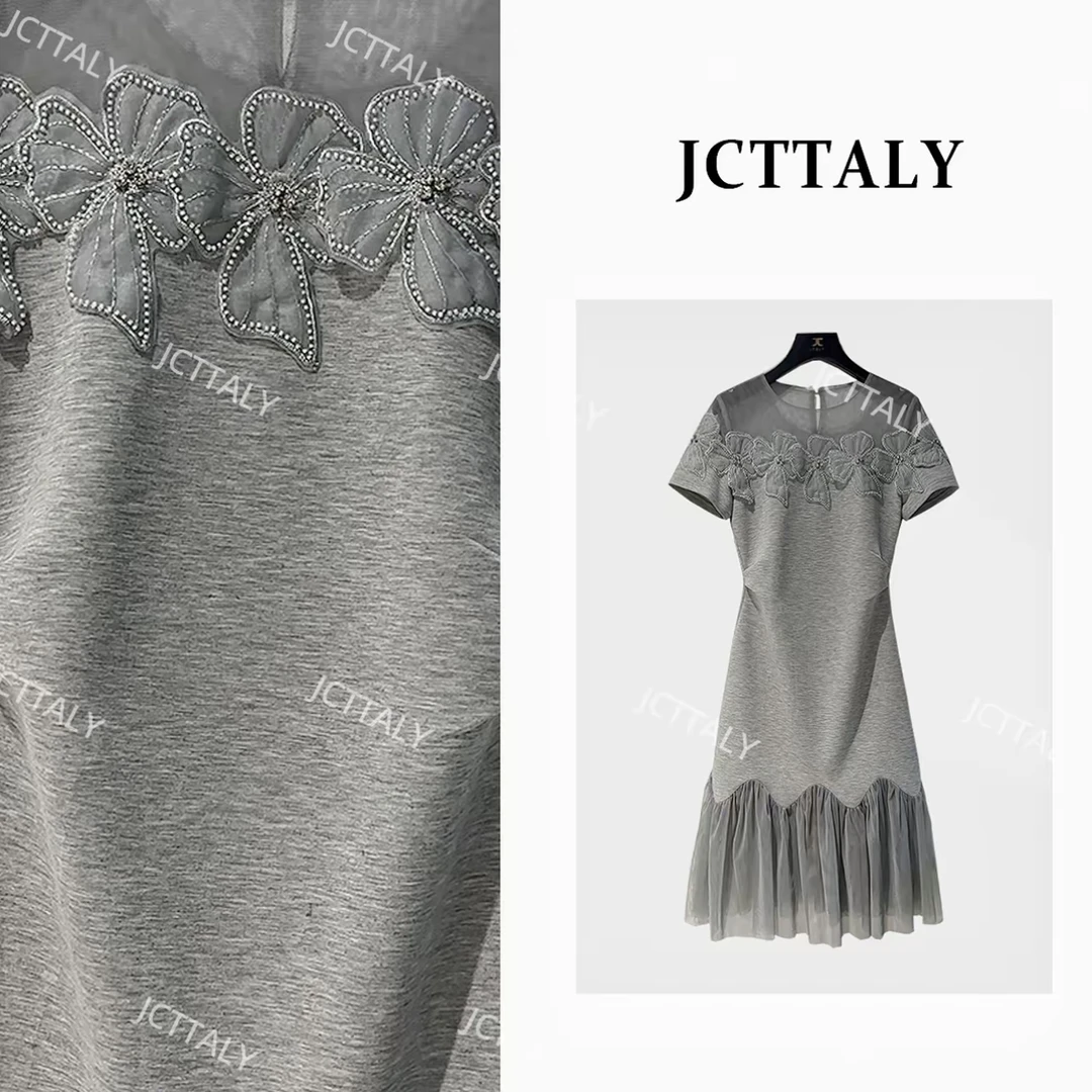 【Linda】【69】夏季设计师款网纱轻奢休闲气质连衣裙NH-A326