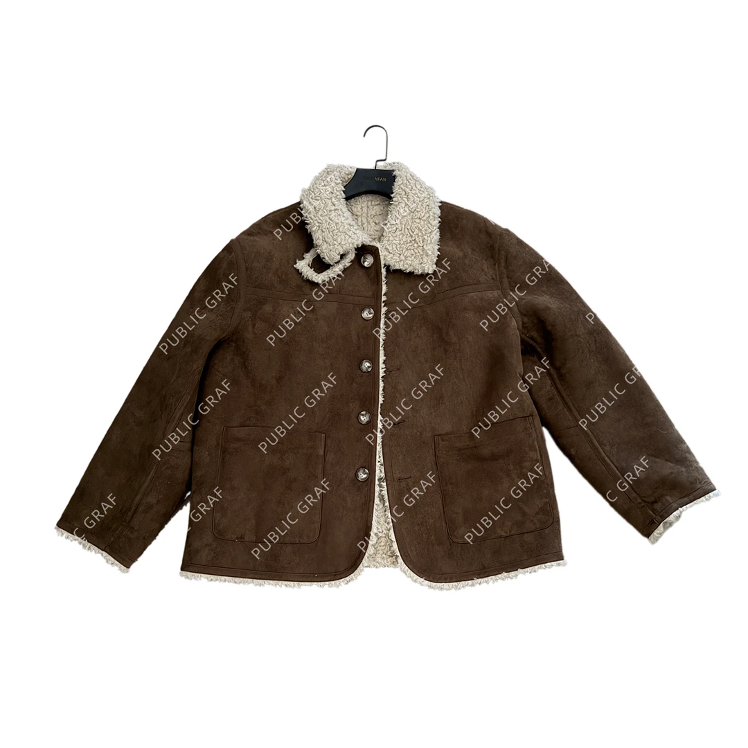 高林凡 两面穿皮毛一体外套棉衣男