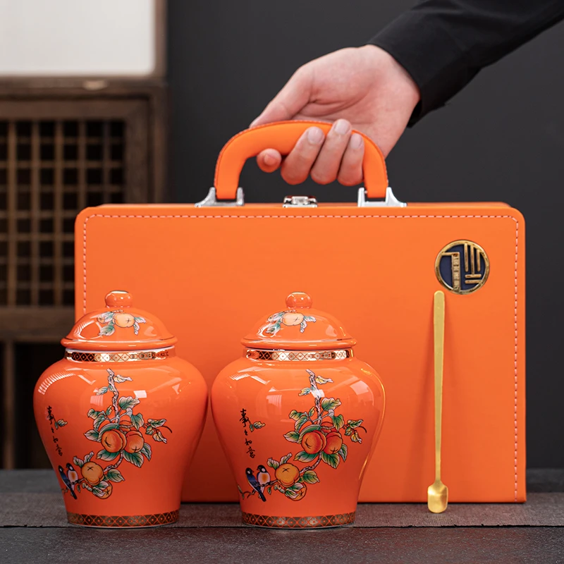 事事如意 陶瓷礼盒 金骏眉茶叶礼盒装 武夷红茶 送礼长辈