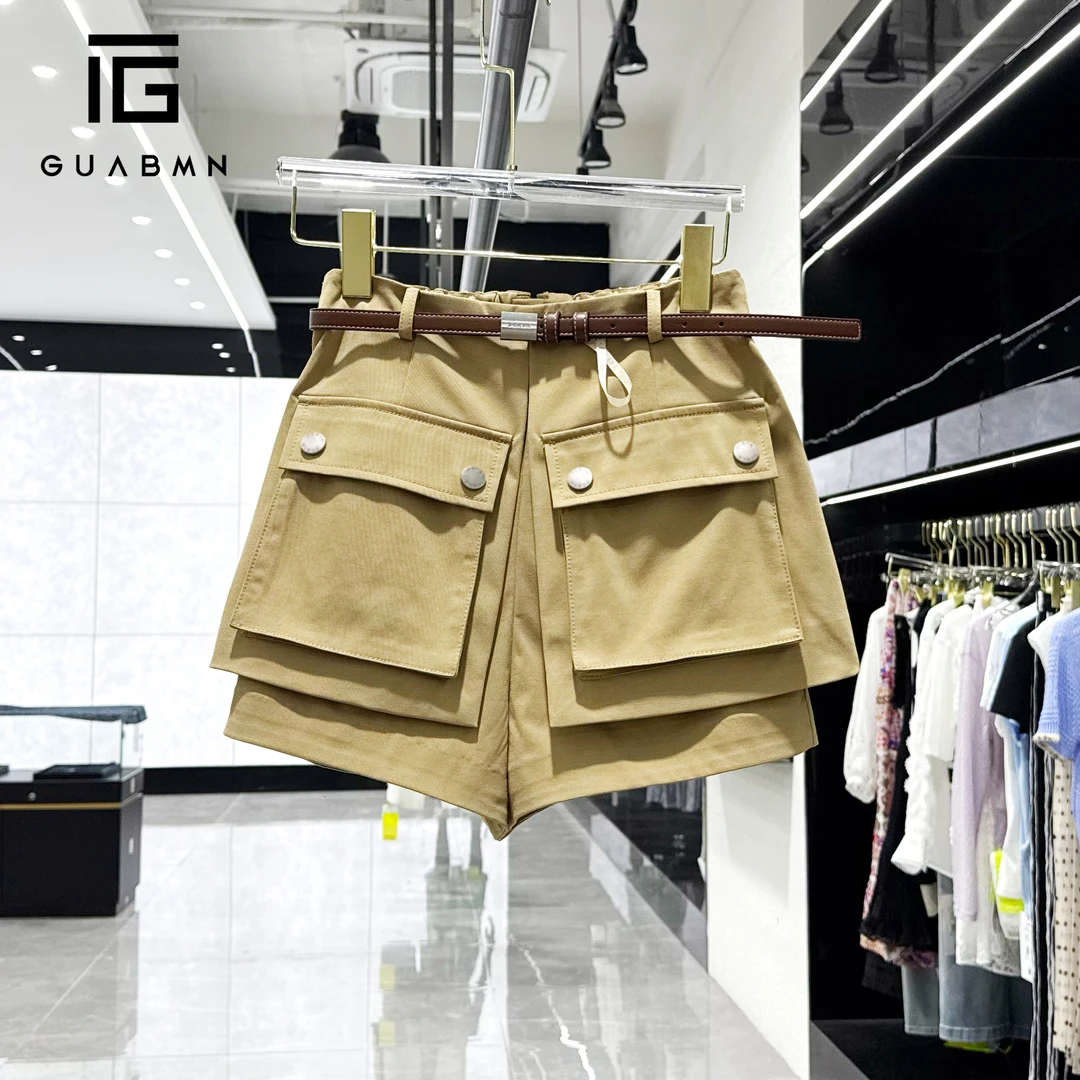 GUABMN2025夏季新款洋气高腰工装风时尚短裤裙裤夏日穿搭5310