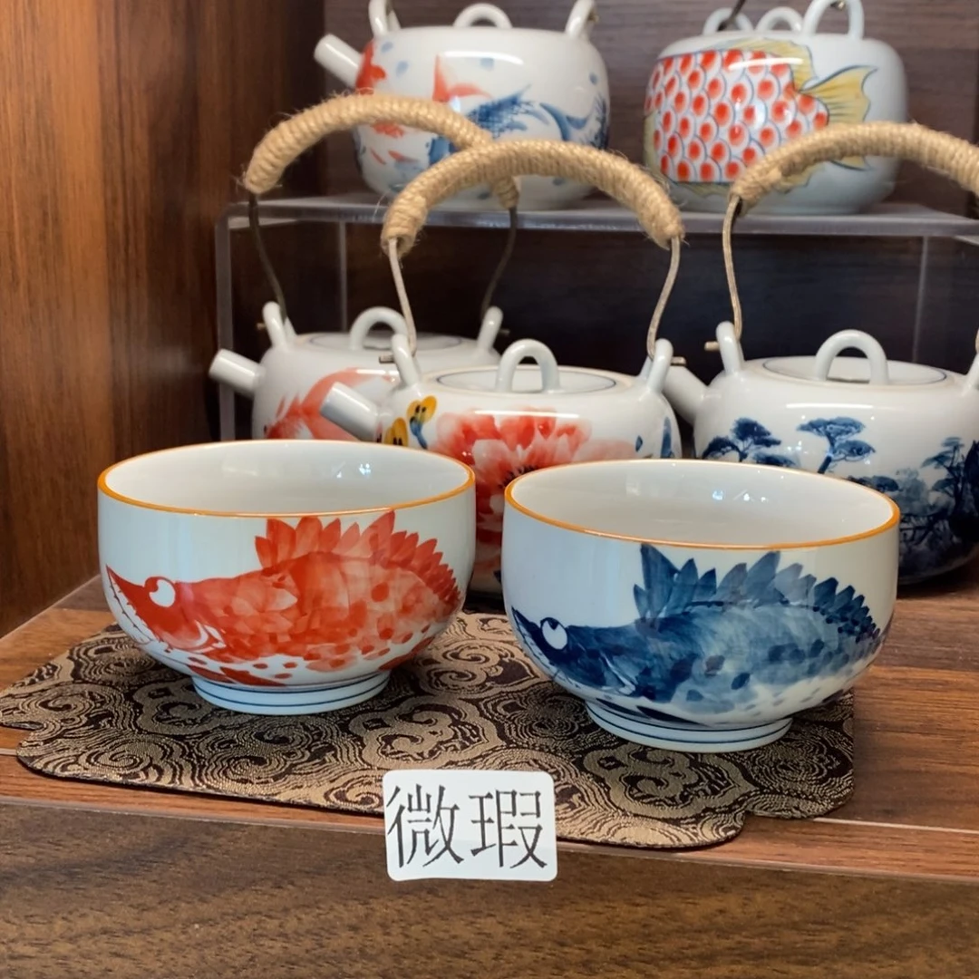 釉下彩老陶泥手工绘制