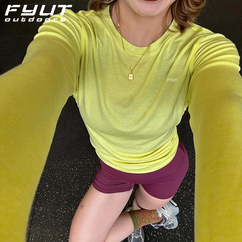 FYUT户外美利奴羊毛运动跑步长袖女2025夏季新款防晒徒步登山T恤