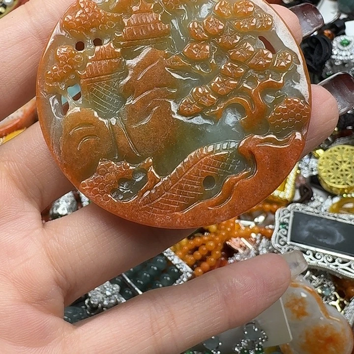 吉***6翡翠未镶嵌项链翡翠