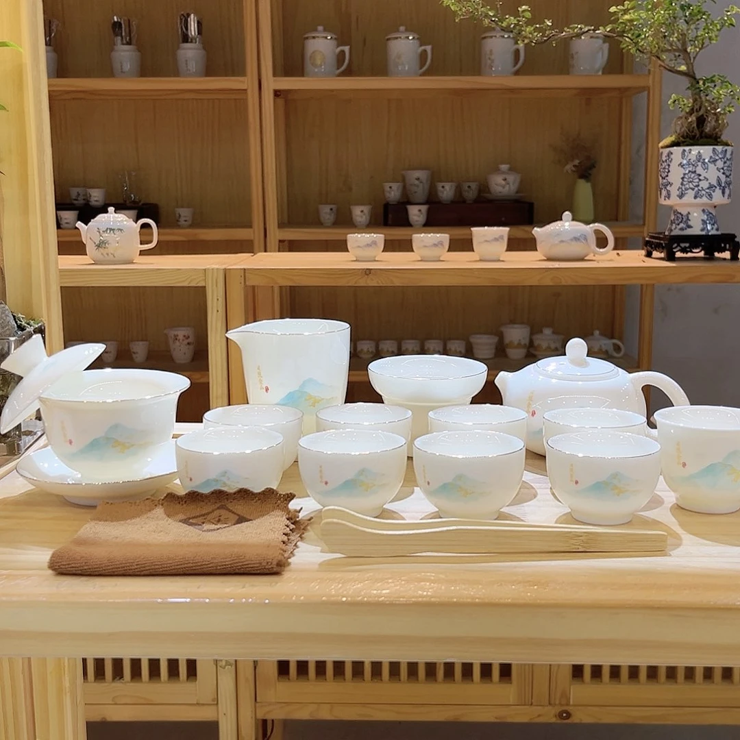 【都彩】日照金山羊脂玉瓷16头