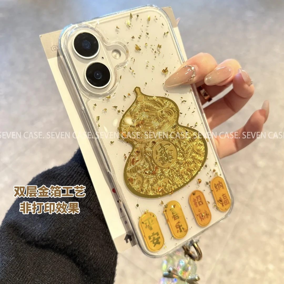 金箔新国风适用苹果iphone16/15/14华为oppo小米vivo安卓手机壳