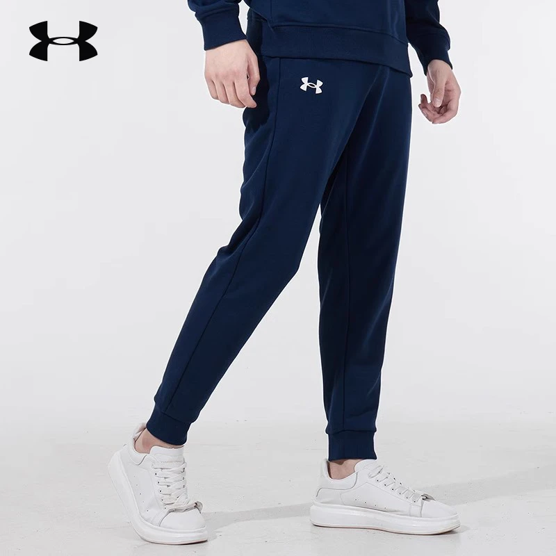 安德玛运动裤男裤春季休闲裤弹性舒适针织束脚长裤宽松运动长裤子