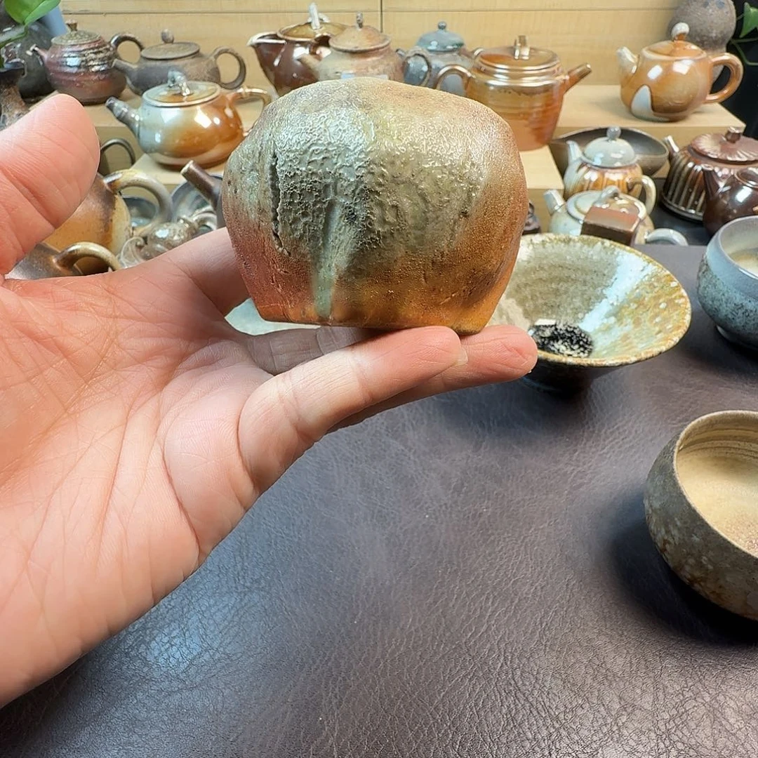 手工手作柴烧主人杯
