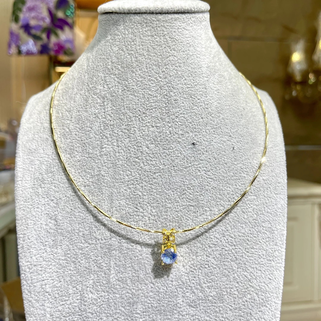 铜合金玻璃项链 【24042】瑾瑟时尚项链气质轻奢可爱百搭精致简约