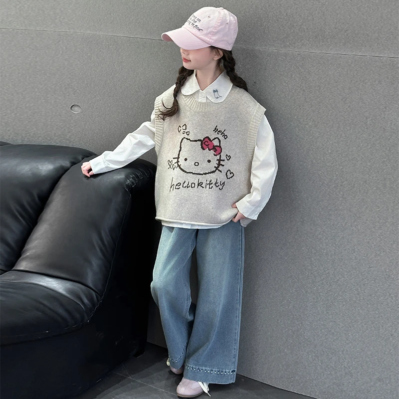 简约潮牌店铺儿童服装2025年新款衣服女童装秋装套装6-12岁高级感