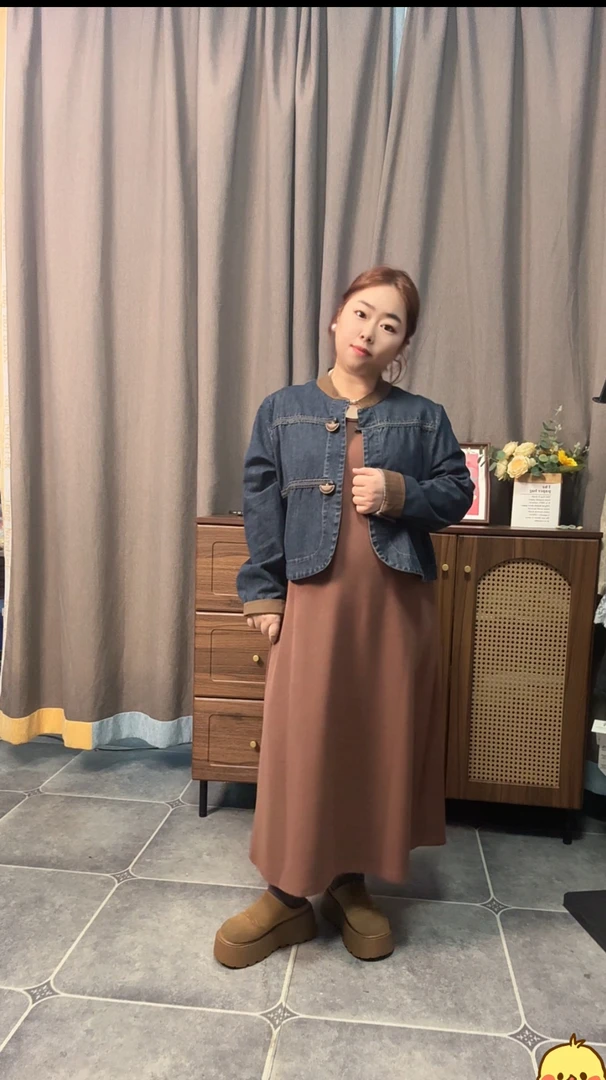 大码牛仔套装裙女夏季2025新款小众别致洋气吊带连衣裙两件套