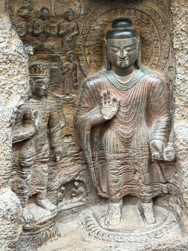 高端复古云冈石窟摆件