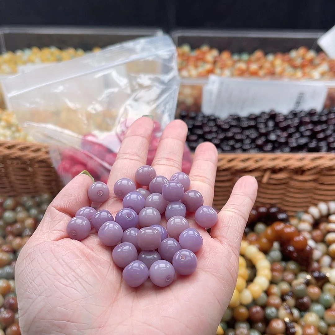 白玉菩提吊坠Q/10mm/110颗紫色