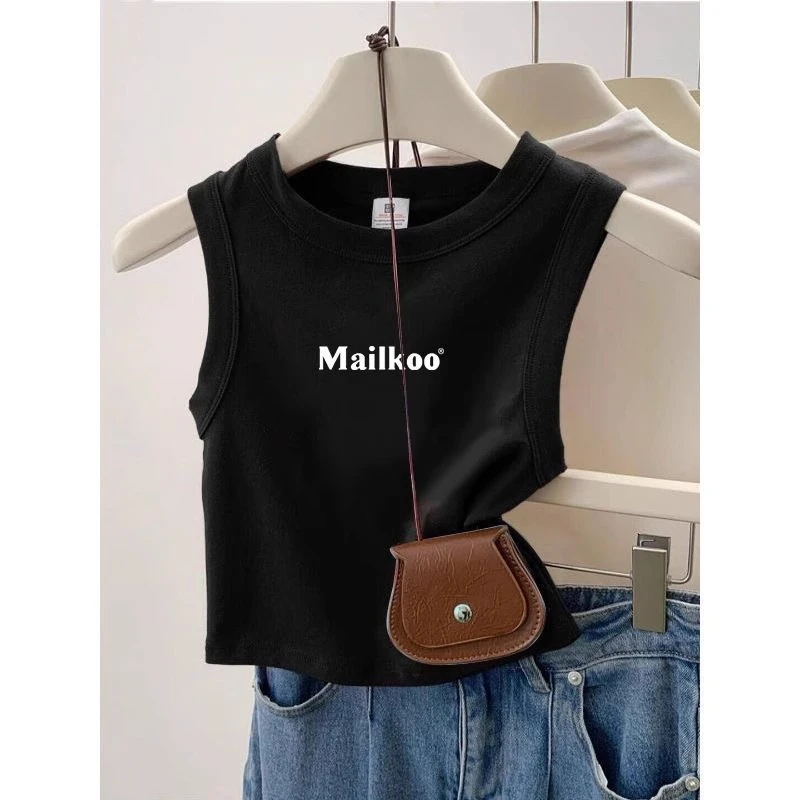 夏季新款黑色吊带背心内搭女短款修身上衣夏天外穿百搭无袖打底衫