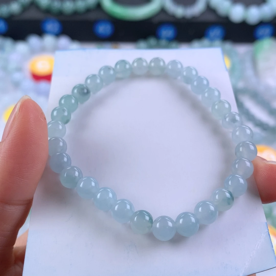 翡翠未镶嵌手链卡6.2