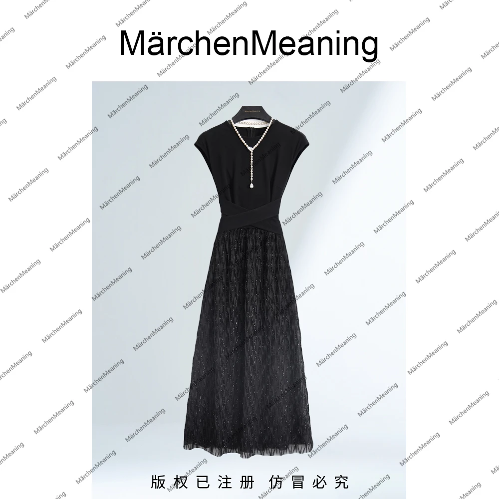 MärchenMeaning圆领老钱风显瘦梦幻风连衣裙时尚轻奢蕾丝裙蒋蒋5