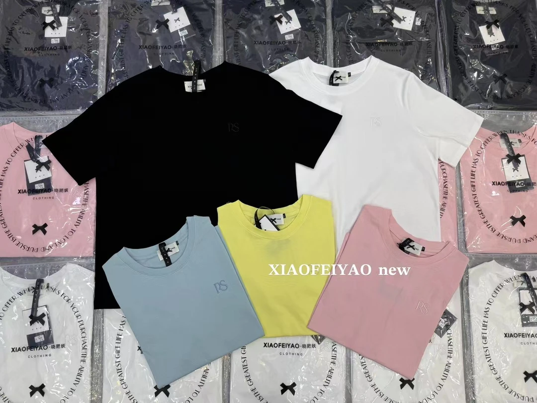 糖果色潮流ins韩版春夏短袖休闲极简风T恤宽松圆领简约