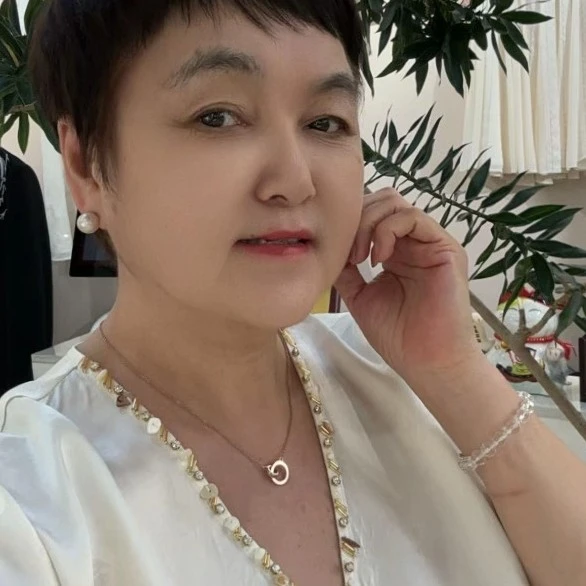 妱茗品牌新款法式气质显瘦V领钉珠浮雕纯色短袖醋酸面料