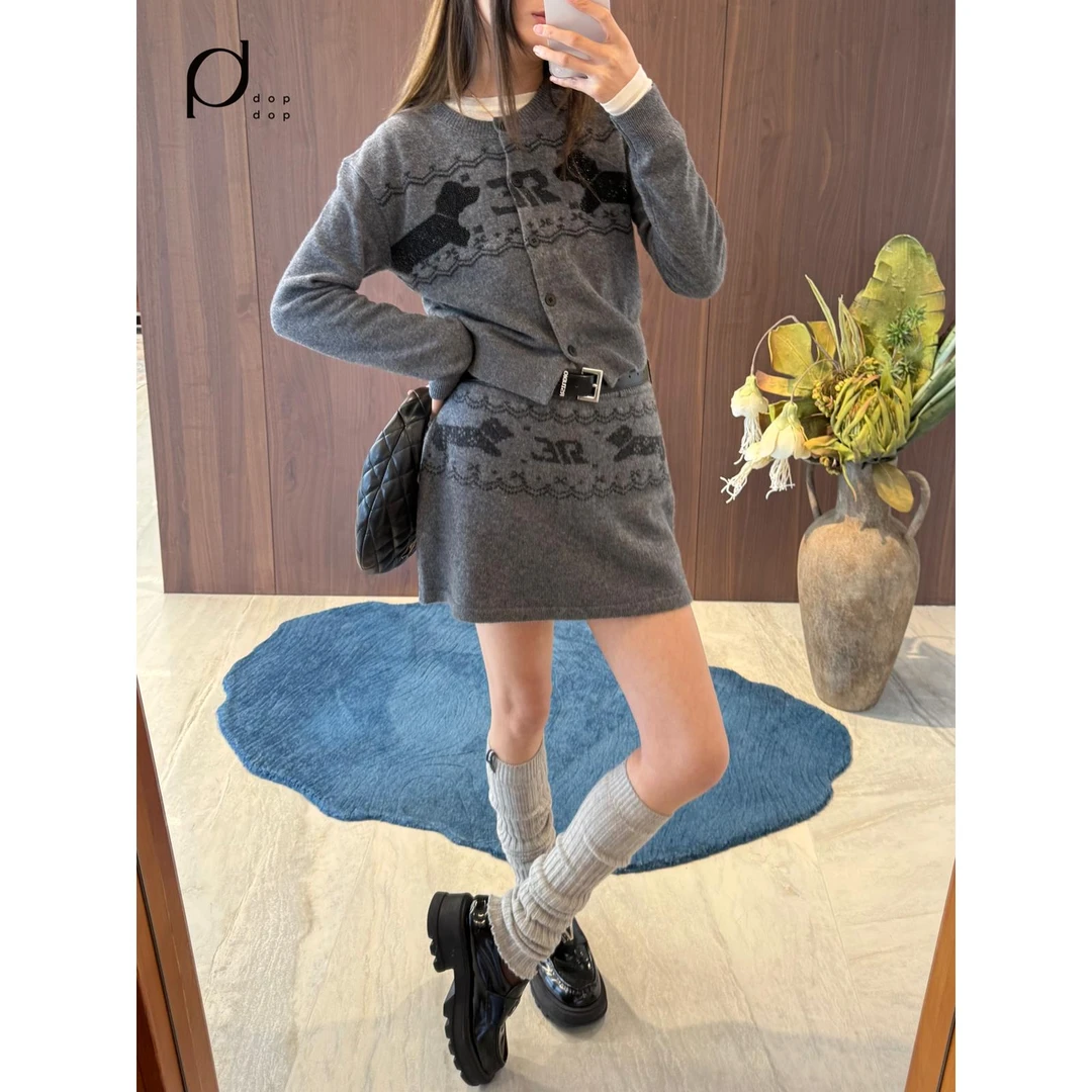 REVAN2025冬毛衣半裙两件套针织套装女2299dopdop买手店