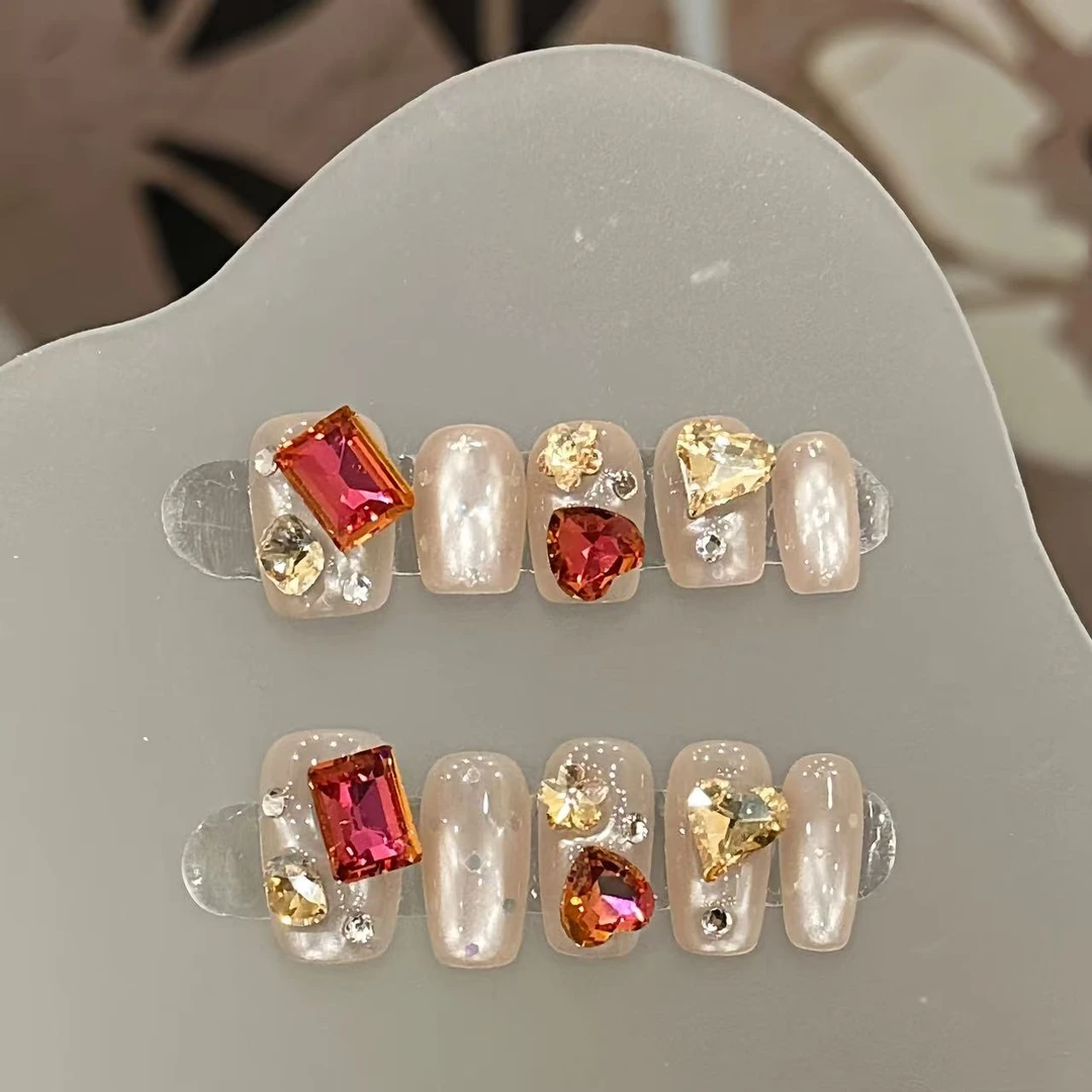 日光碎钻-Naier奈儿轻奢高定美甲10片装