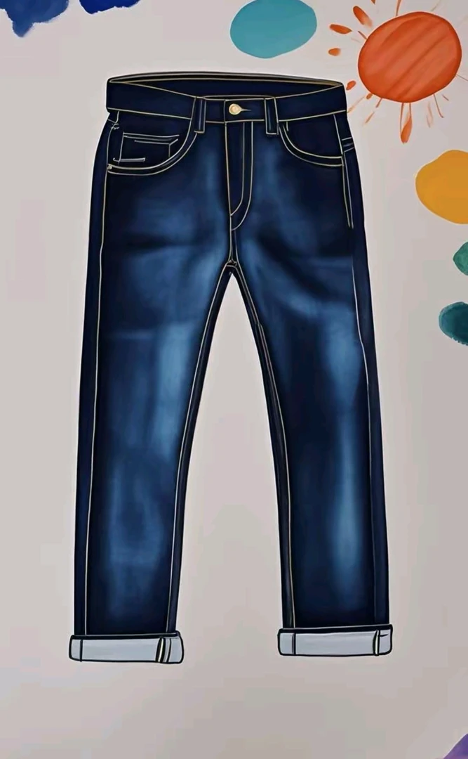 Y02496 #男士秋冬705中腰修身小直筒牛仔裤 磨毛款蓝色