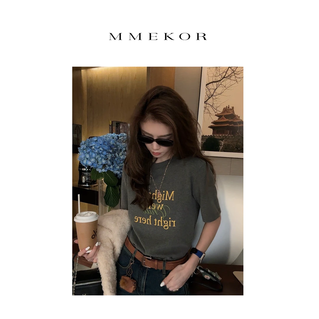 MMEKOR“小灰tee”短袖 2025新款秋款活力常青藤百搭T恤 30718