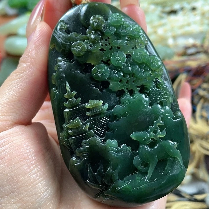 和田玉未镶嵌颈饰