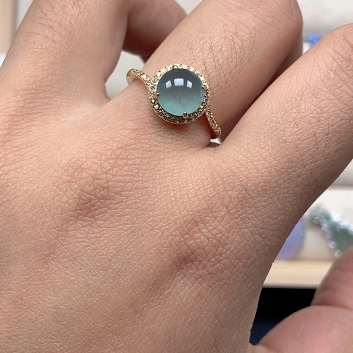 翡翠未镶嵌戒指戒指