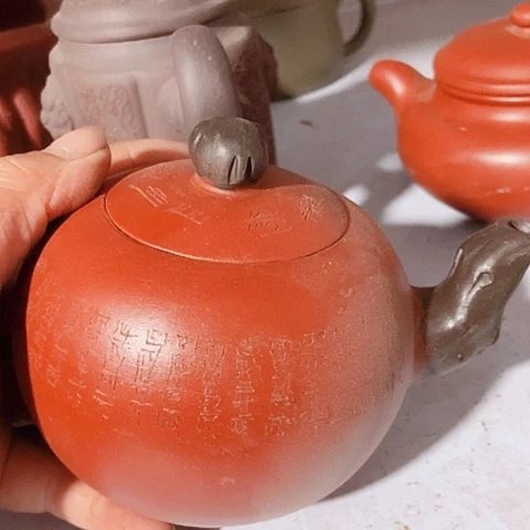 茶壶绿泥宜兴紫砂全手工制作