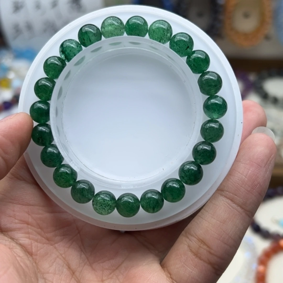 未镶嵌水晶手链8咪祖母绿绿草莓