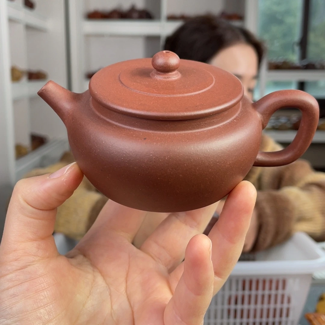 紫砂茶壶微瑕底槽清平盖水波底160cc