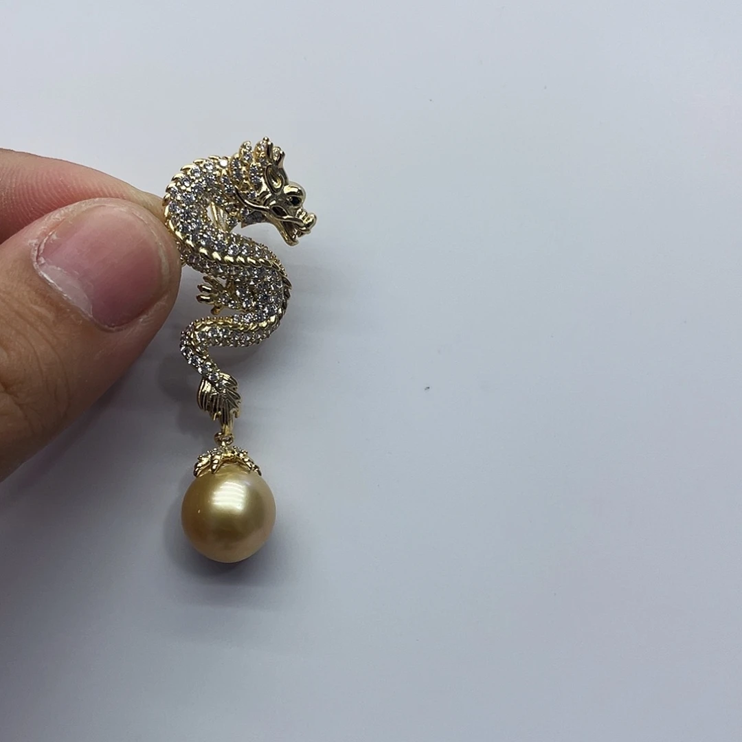 海水珍珠银S925镶嵌颈饰