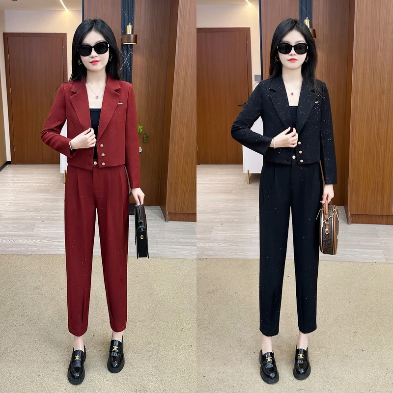 春显瘦气质洋气时尚休闲两件套春季韩版网红减龄套装长袖春秋