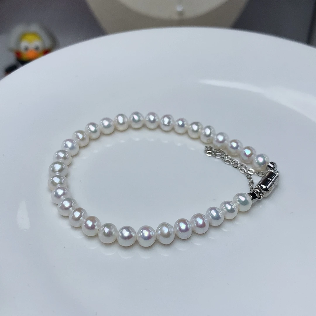 淡水珍珠耳饰未镶嵌5.5mm