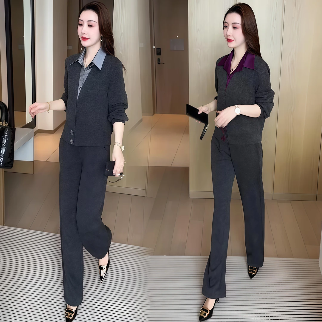 休闲套装女2025年秋季新款显瘦洋气衣服韩版气质时尚减龄两件套