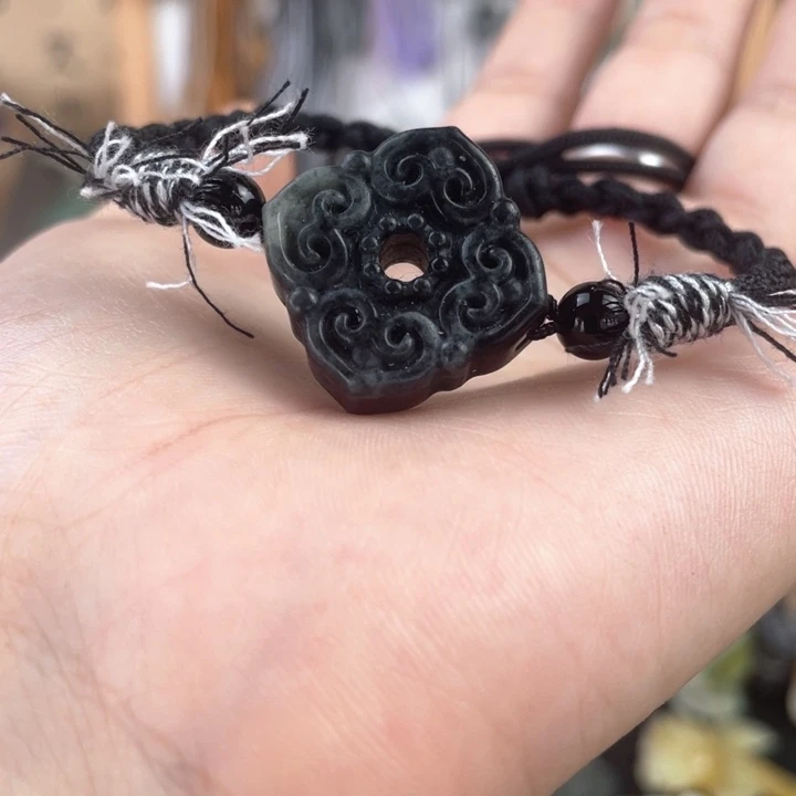蛇纹石玉合金颈饰