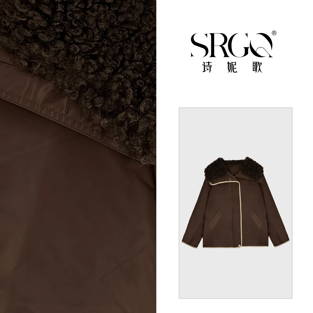 诗妮歌25新年高定 | 【布满初冬】翻领包边加厚外套冬季保暖